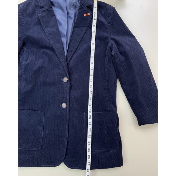 J.Mclaughlin Womens Aubrey Blazer Jacket M Navy Blue Corduroy Preppy Academia - Picture 8 of 14
